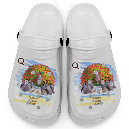 Unique Creative Cute Q Alphabet Quince Queen Quail Clogs