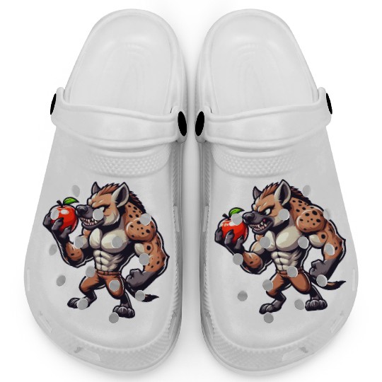 Hyena Enjoying Apple Fitness Workout Clogs