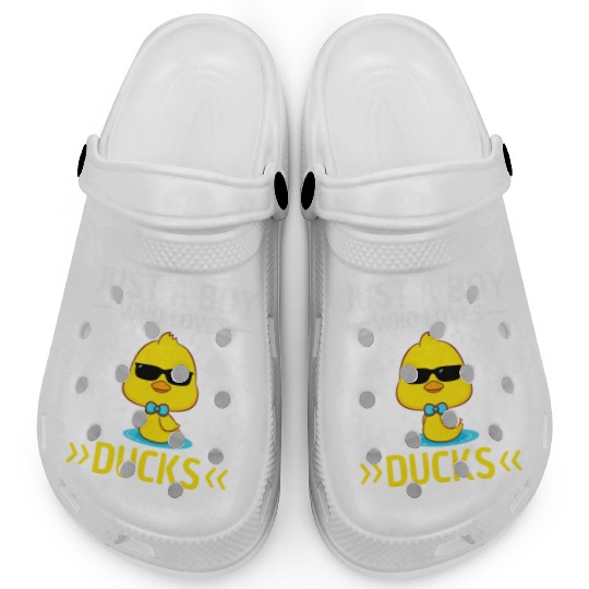Just A Boy Who Loves Duck Lover Clogs