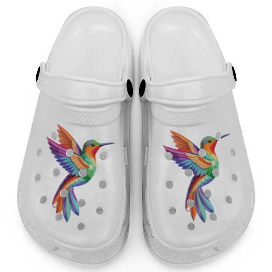 Geometric Hummingbird Clogs