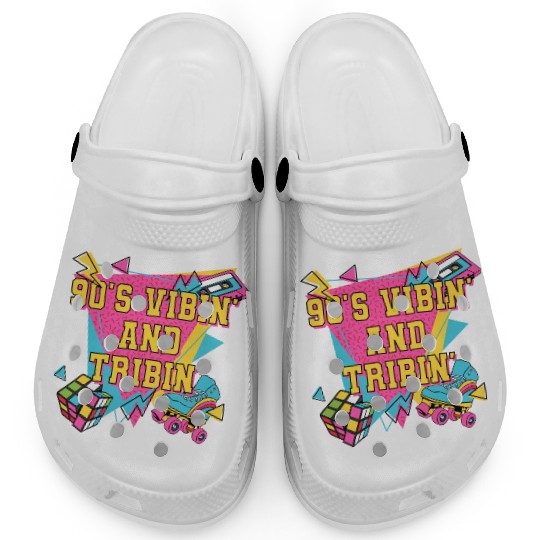 90s Vibin and Tribin 1990 Cool Chill Easygoing Par Clogs