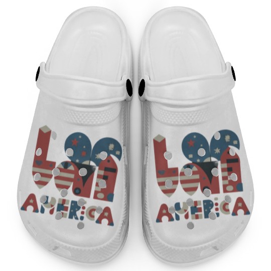 I Love America Clogs
