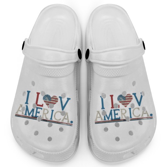 I Love America Clogs