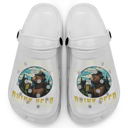 Cool Papa Bears Drink Beer Clogs