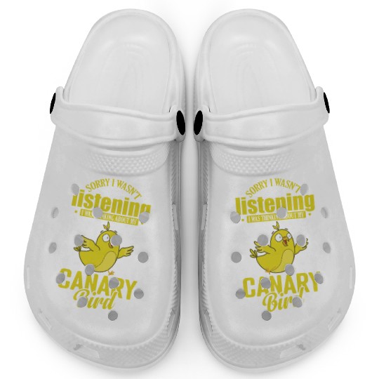 I wasn't Listening thinking about my Canary Bird Clogs