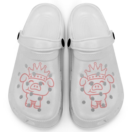 Pig King Queen Crown Prince Princess Piggy Piglet Clogs