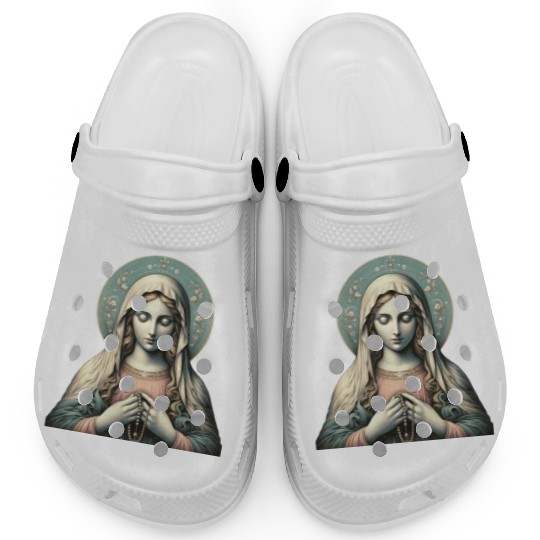 Serene Madonna ic Image Clogs