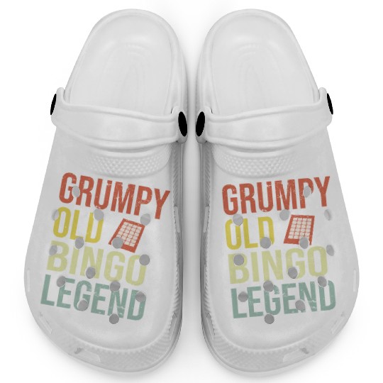 Grumpy old Bingo Legend Bingo Player Clogs