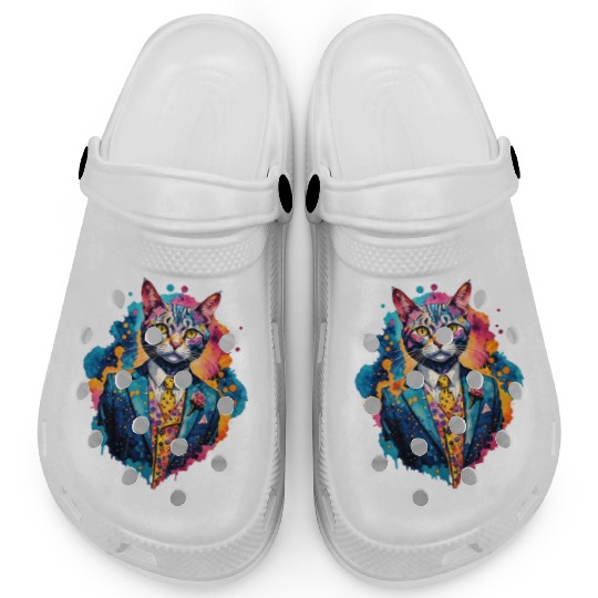 Cat in suit Clogs