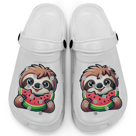 Sloth Summer Fruit Melon Clogs