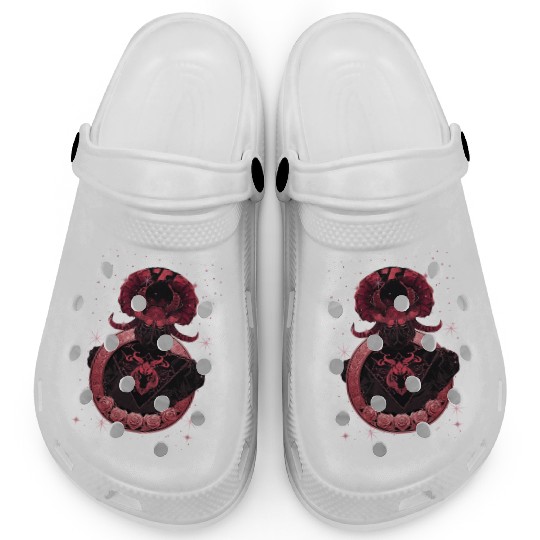 Dark samurai or devil in red and black colors Clogs