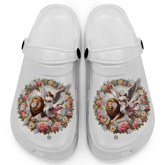 Angel on a lion Clogs