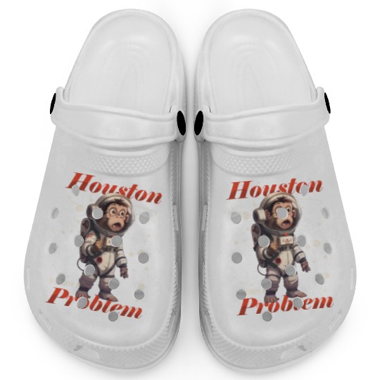 Houston we have a problem astronaut space monkey Clogs