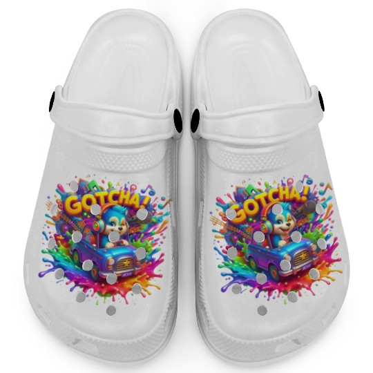 Stellar Cadence: Symphony of Neon Hues - GoTCha! Clogs