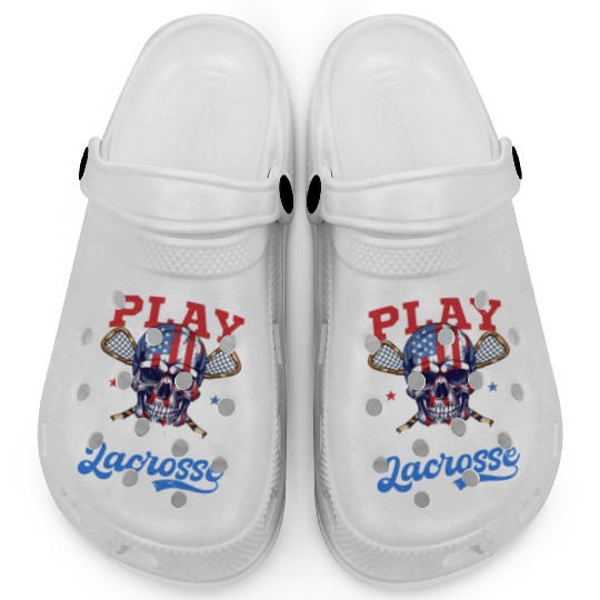 4th Of July Lacrosse Born To Play Lacrosse Clogs