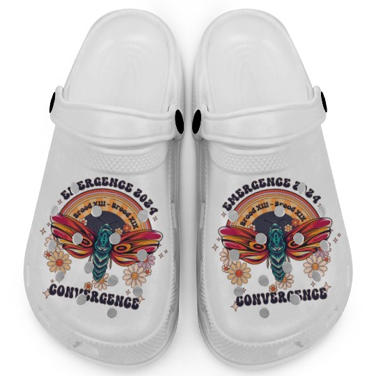 Retro Flying Insects Invasion Cicada Tour 2024 Clogs