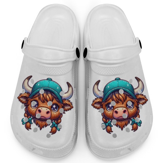 Cute Baby Highland Cow Farmer Animal Lover Clogs