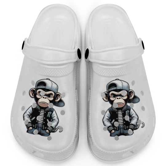 Clogs Funny of a monkey dressed as rap