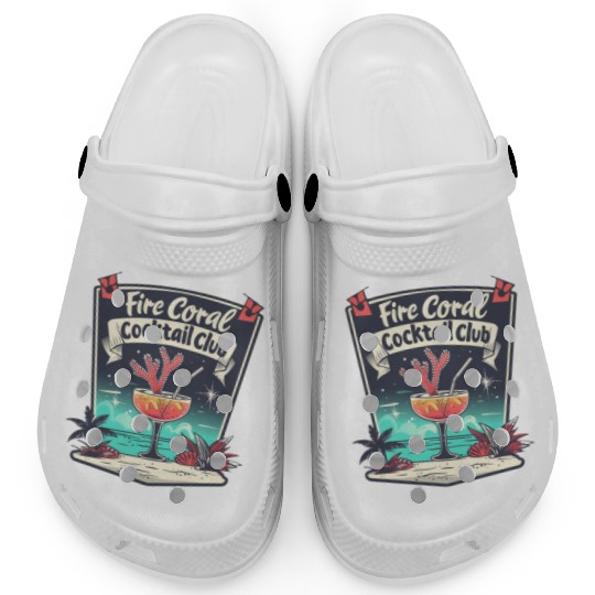 Fire Coral Cocktail Club Clogs