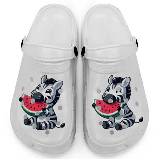 Zebra melon watermelon fruit fruity Clogs
