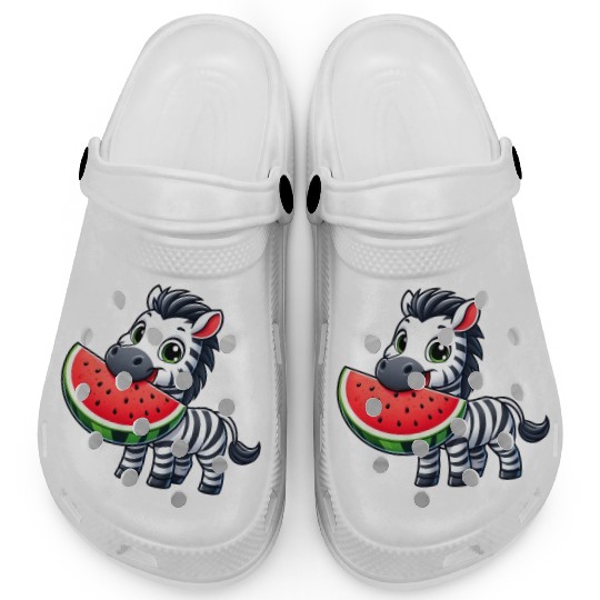 Zebra melon watermelon fruit fruity Clogs