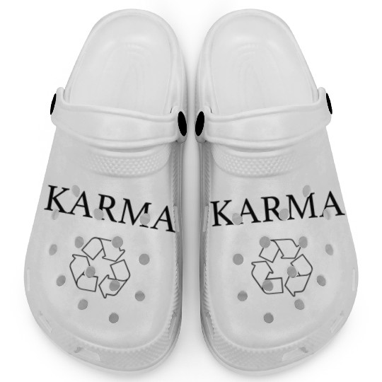 Womens Funny Karma Recycle Yoga Women Philosophy Clogs