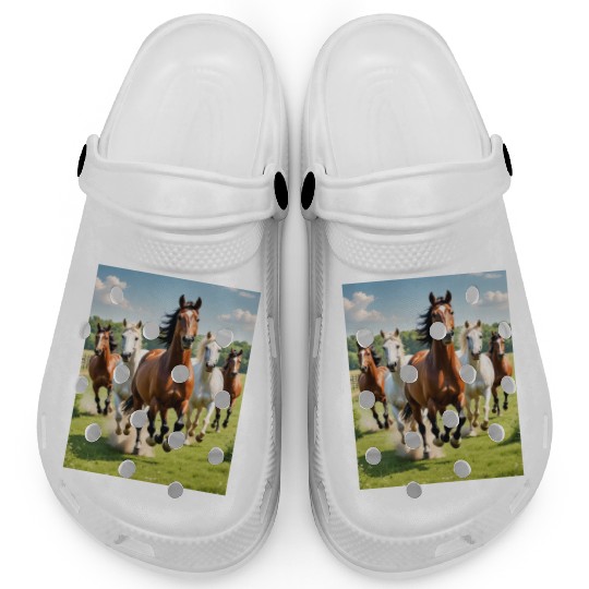 Horse racing competition. Clogs