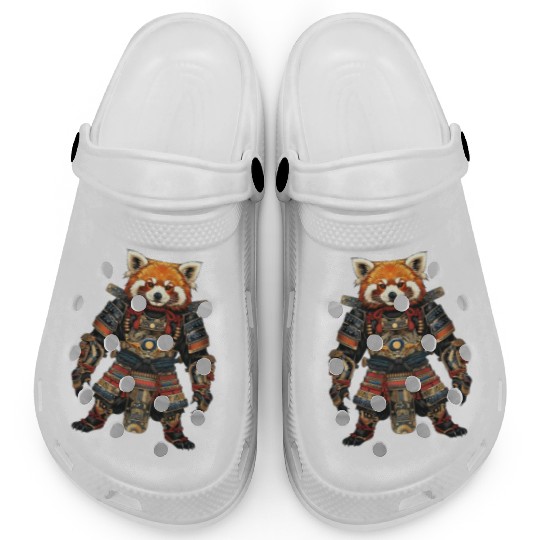 Samurai style red panda Clogs