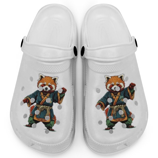 Red panda karate fighting style Clogs