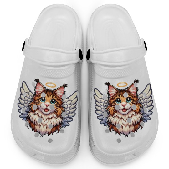 Maine Angel Cat with Wings Clogs