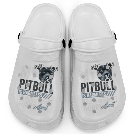 Pitbull is Harmless Pittie Mom Dog Lover Pitbull Clogs