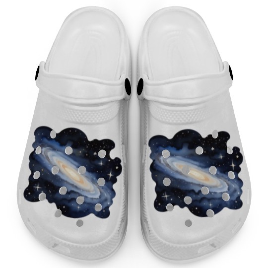 Watercolor Milky Way Clogs