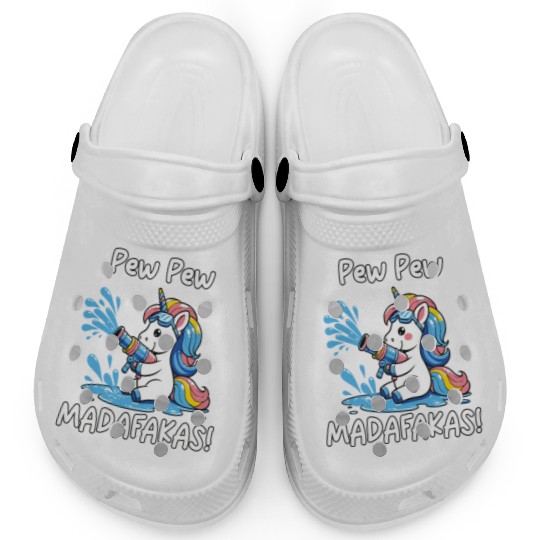 Funny | Hilarious Gift Idea | Pew Pew Madafakas Clogs
