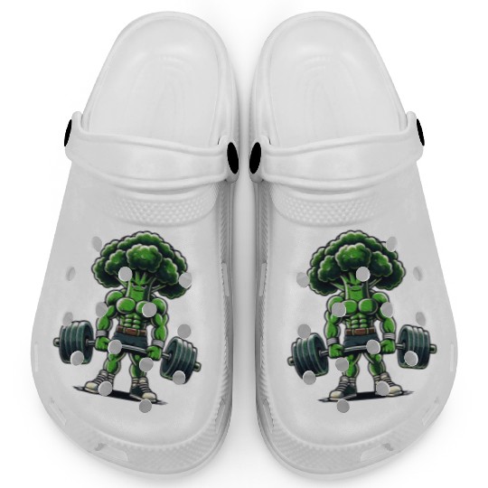 Broccoli Workout Muscular Broccoli Lifting Weights Clogs
