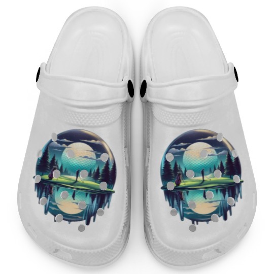 Night Golfer Escape Golfing Twilight Fairway Clogs