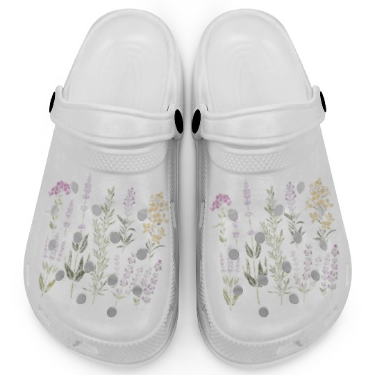 Spring Flower Girl Floral Lavender Flowers Summer Clogs