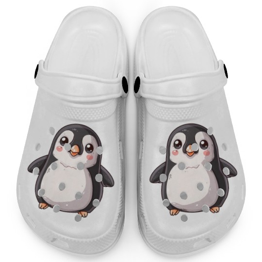 Adorable Penguin Character Standing Alone Clogs