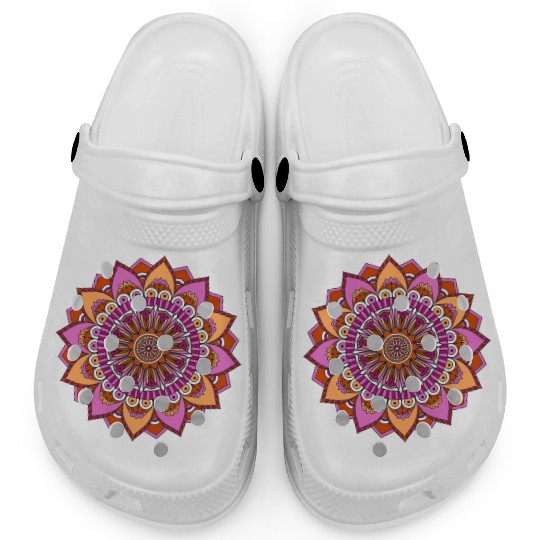 Lesbian Pride Mandala Zunaria Pattern Clogs