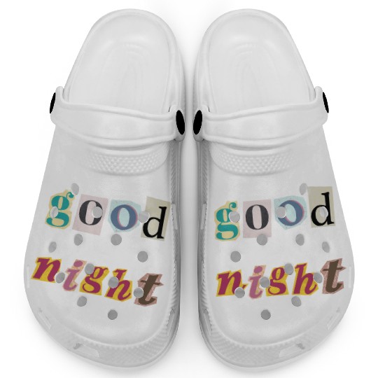Dreamy Spectrum Typography Clogs