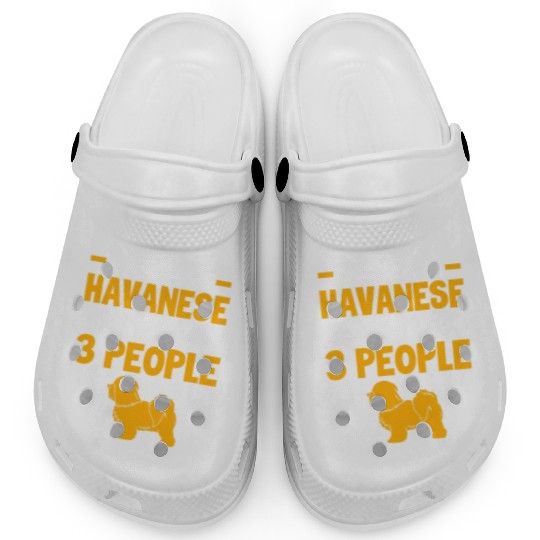 Dog And Maybe 3 People Funny Havanese Dog Lovers Clogs