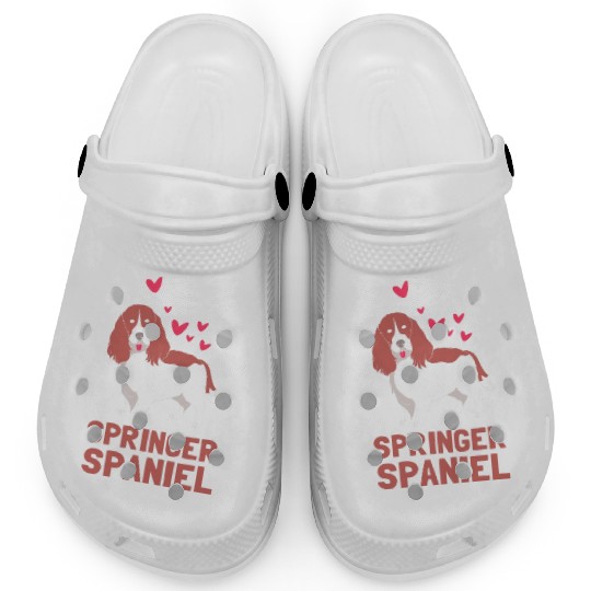 Cute Dog Lover I Love My Springer Spaniel Clogs