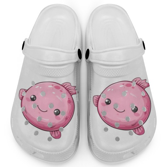 Bubble Fish Fantasy in Pink with Happy Face Clogs
