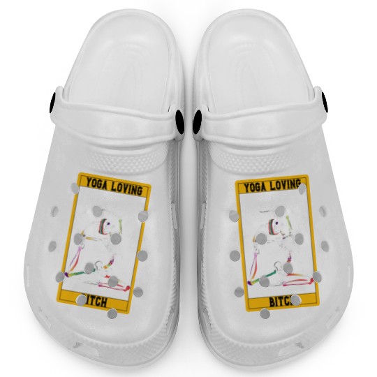 Funny Tarot Card Design Yoga Loving Skeleton Clogs