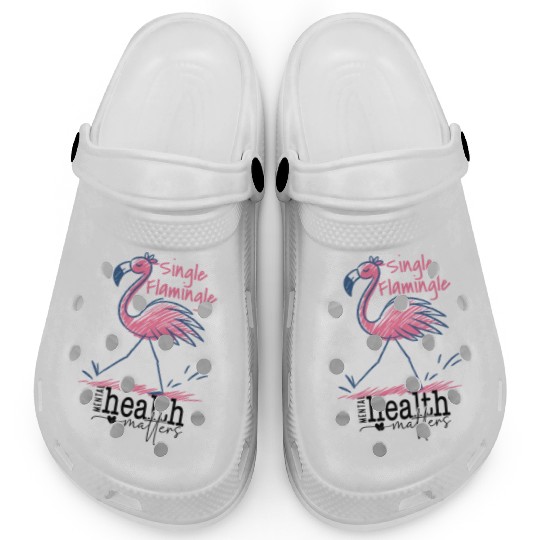 Single Flamingle Mental Health Matters Clogs