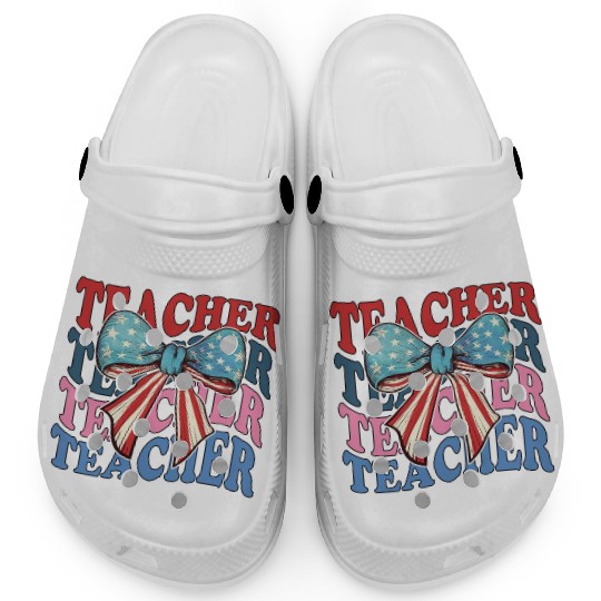 Teacher 4th Of July Clogs