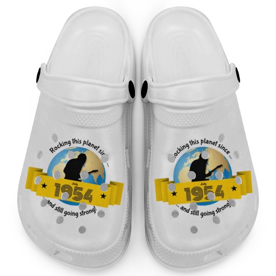 70th birthday Rocking this planet since 07/1954 Clogs