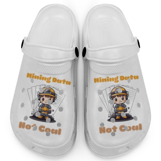 Cute Chibi Coal Miner Data Mining with Papers Illu Clogs