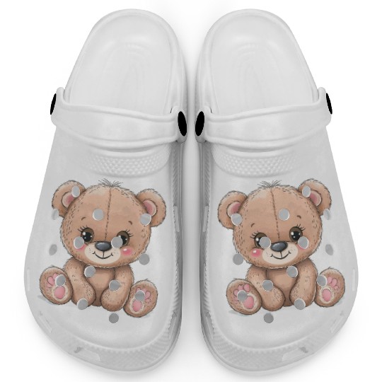 Cute Kawaii Teddy Bear Clipart, Cute Teddy Bear Clogs