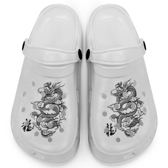 Japanese Dragon Tattoo Clogs