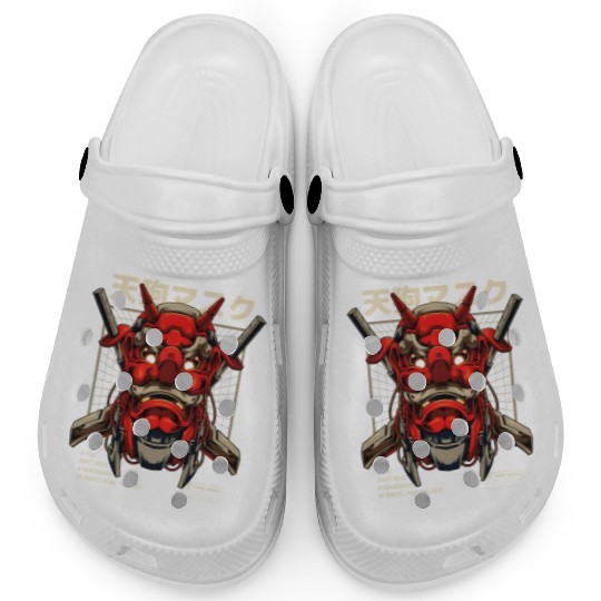 Tengu Mecha Japanese Devil Tattoo Clogs